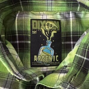 DIXXON Arsenic Plaid Shirt - Black and Green